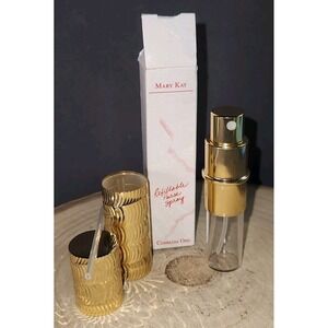 Mary Kay Empty Refillable Purse Cologne Perfume Spray Bottle Gold Toned~NEW